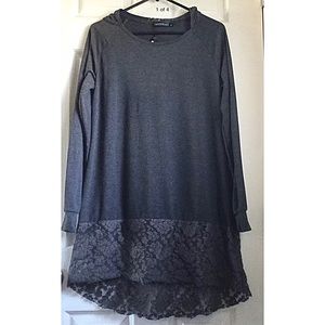 Zanzea Dark Grey Lightweight Pullover Hoodie - M